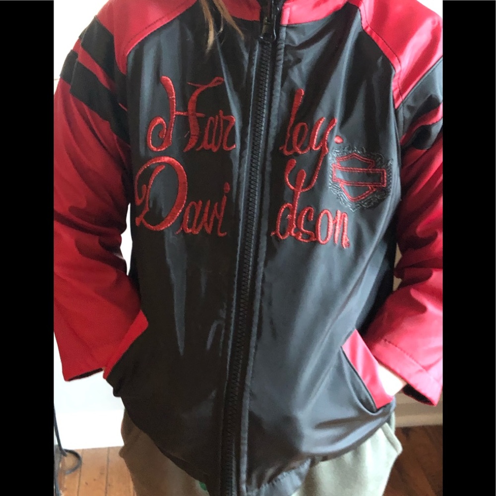 🏍Harley Davidson hooded reversible winter jacket!